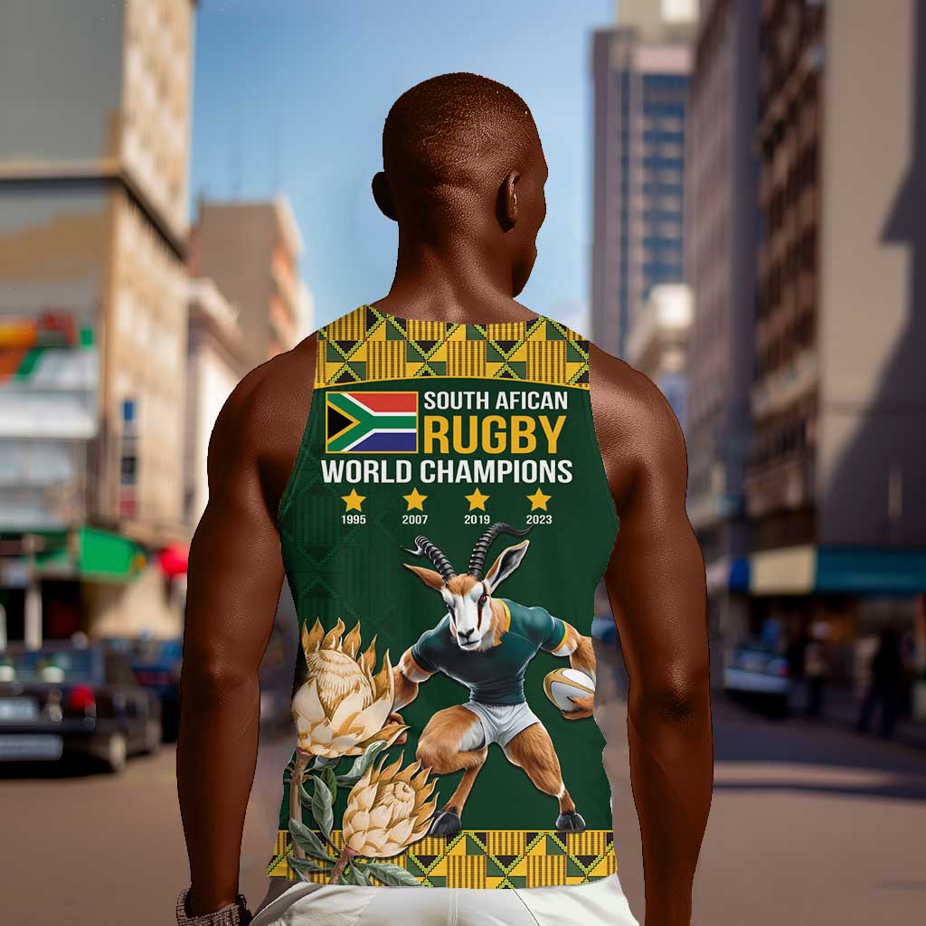 South Africa Rugby History World Champions Men Tank Top Springboks Make History LT9