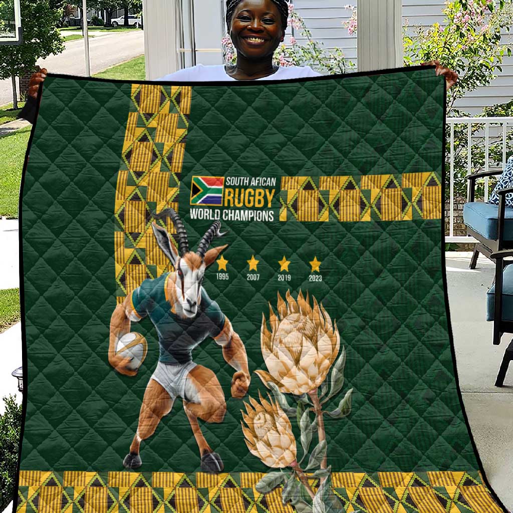 South Africa Rugby History World Champions Quilt Springboks Make History LT9