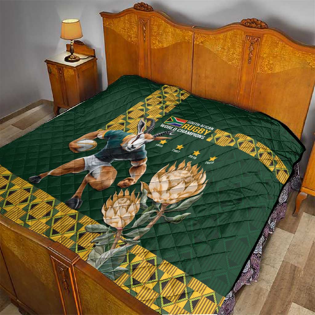 South Africa Rugby History World Champions Quilt Springboks Make History LT9