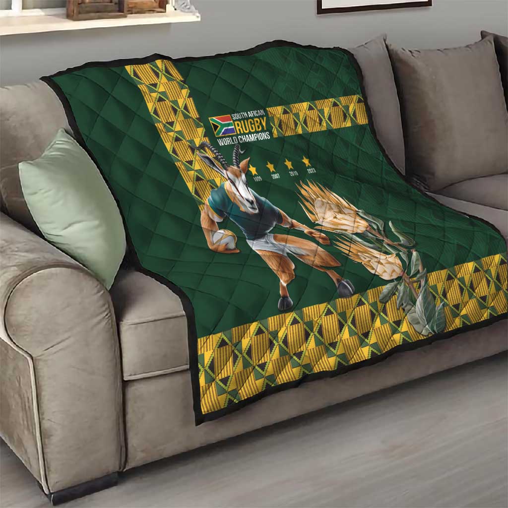 South Africa Rugby History World Champions Quilt Springboks Make History LT9