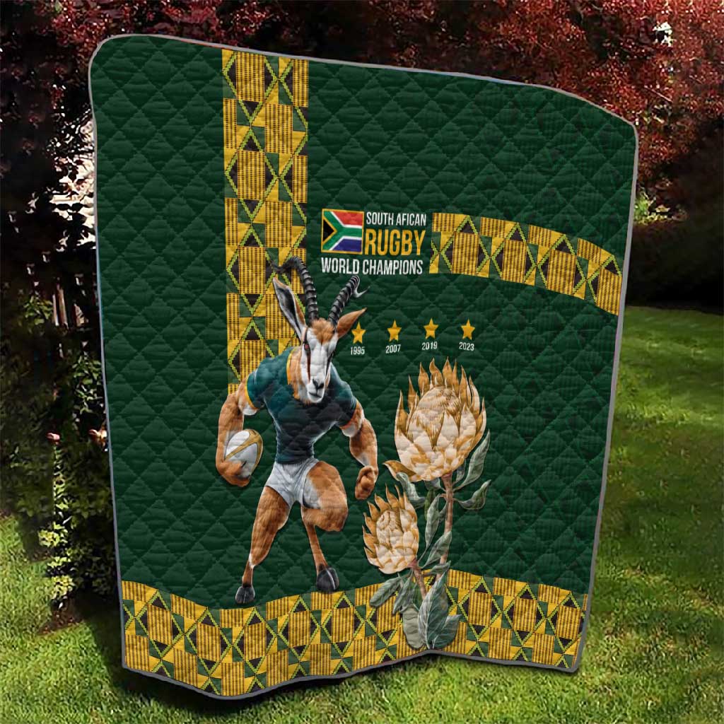 South Africa Rugby History World Champions Quilt Springboks Make History LT9