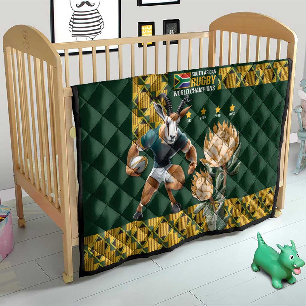 South Africa Rugby History World Champions Quilt Springboks Make History LT9