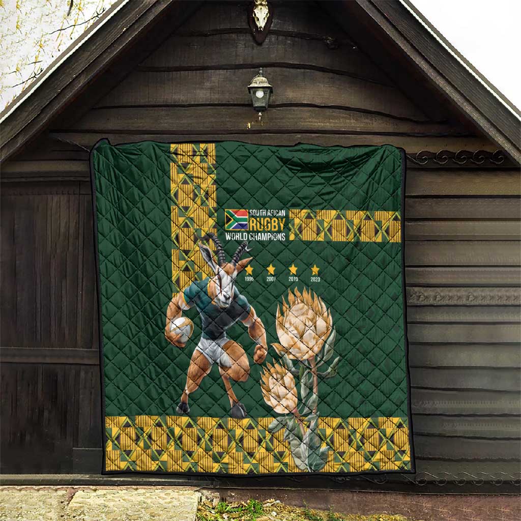 South Africa Rugby History World Champions Quilt Springboks Make History LT9