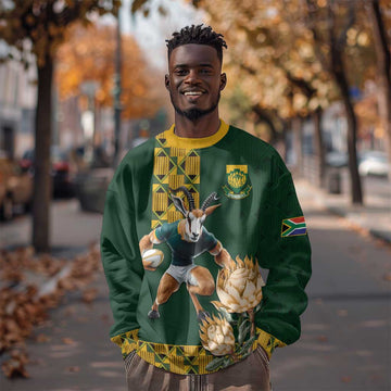 South Africa Rugby History World Champions Sweatshirt Springboks Make History LT9
