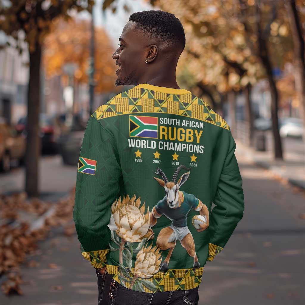 South Africa Rugby History World Champions Sweatshirt Springboks Make History LT9