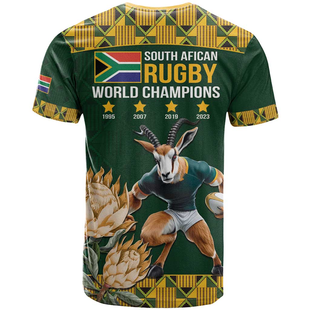 South Africa Rugby History World Champions T shirt Springboks Make History LT9