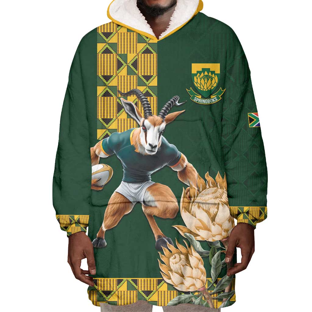 South Africa Rugby History World Champions Wearable Blanket Hoodie Springboks Make History LT9