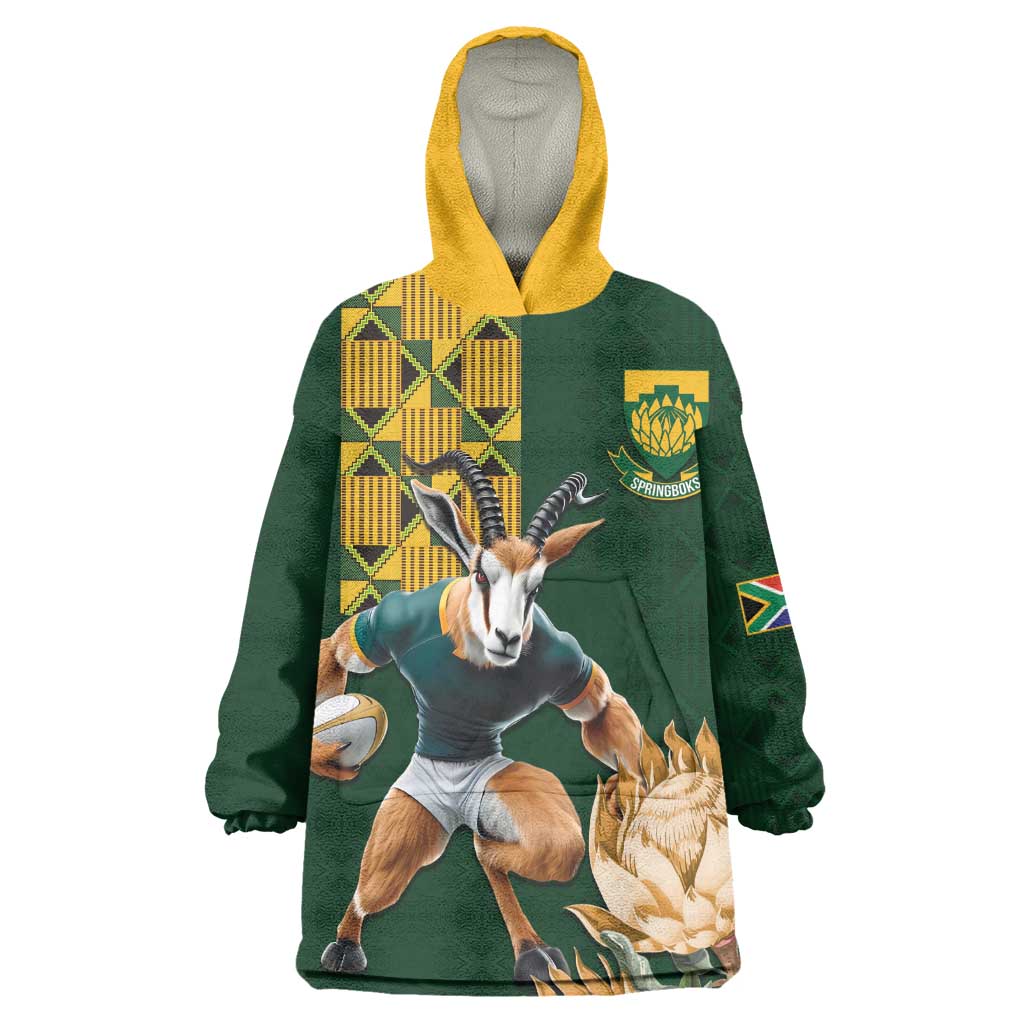 South Africa Rugby History World Champions Wearable Blanket Hoodie Springboks Make History LT9