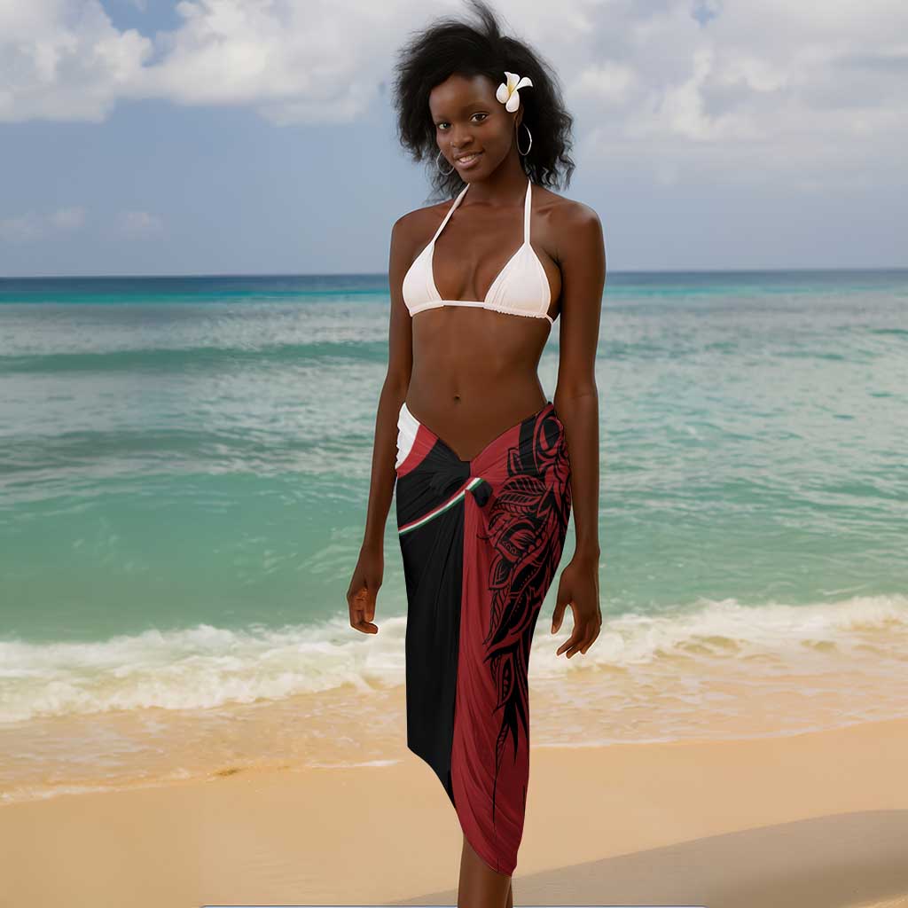Happy Jamhuri Day Kenya Sarong Kenyan Lion and Maasai Shield LT9