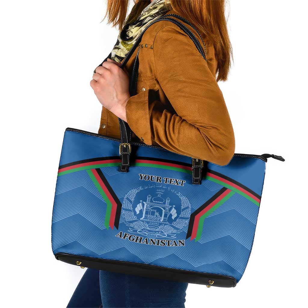 Custom Afghanistan Cricket Leather Tote Bag Afghan Coat Of Arm with Special Flag LT9