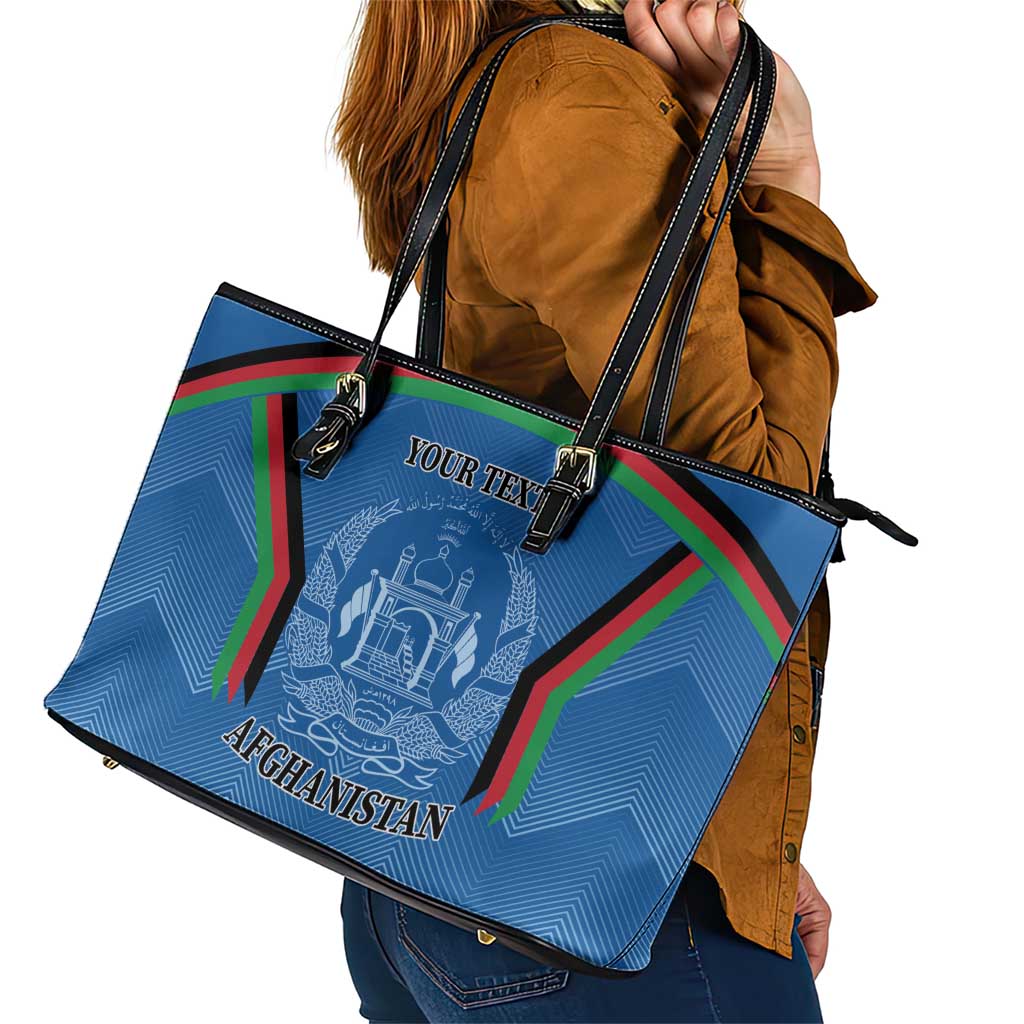 Custom Afghanistan Cricket Leather Tote Bag Afghan Coat Of Arm with Special Flag LT9