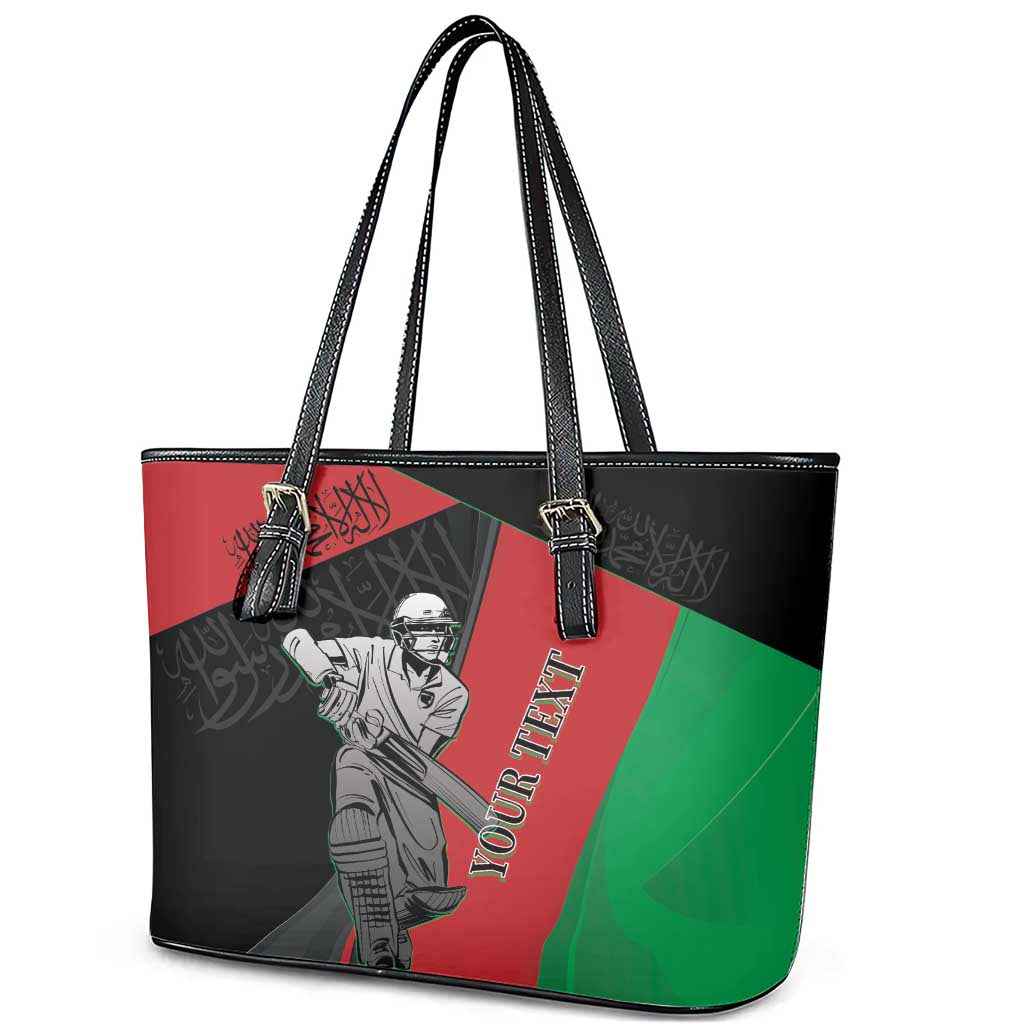 Custom Afghanistan Cricket Leather Tote Bag Sporty Version LT9