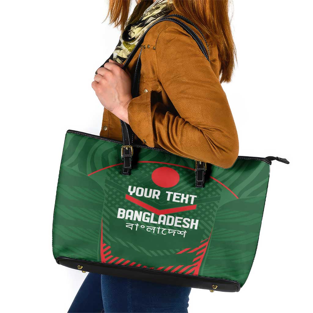 Custom Bangladesh Cricket Leather Tote Bag Go Tigers Sporty Version LT9