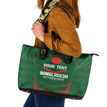 Custom Bangladesh Cricket Leather Tote Bag Go Tigers Sporty Version LT9