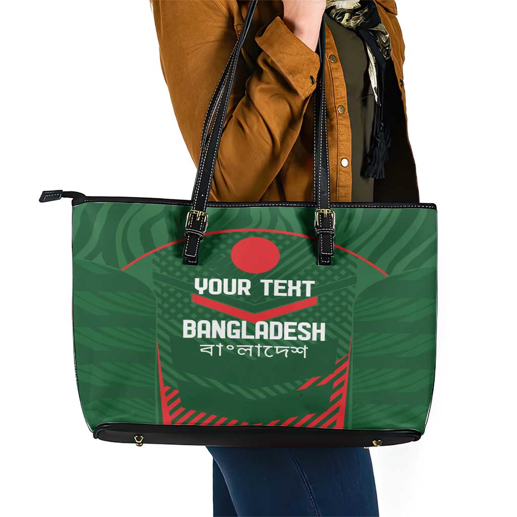 Custom Bangladesh Cricket Leather Tote Bag Go Tigers Sporty Version LT9