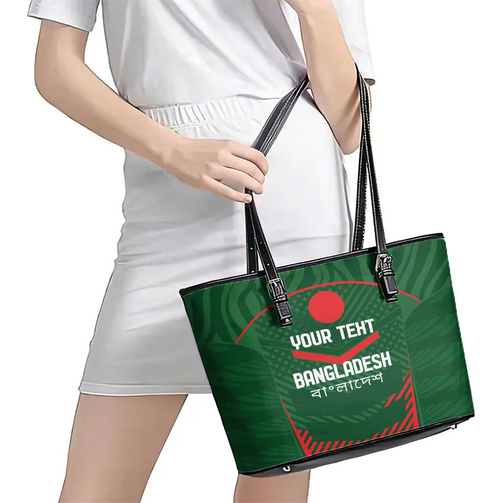 Custom Bangladesh Cricket Leather Tote Bag Go Tigers Sporty Version LT9