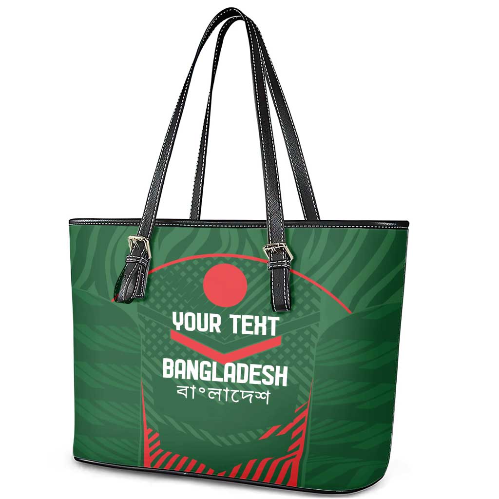 Custom Bangladesh Cricket Leather Tote Bag Go Tigers Sporty Version LT9