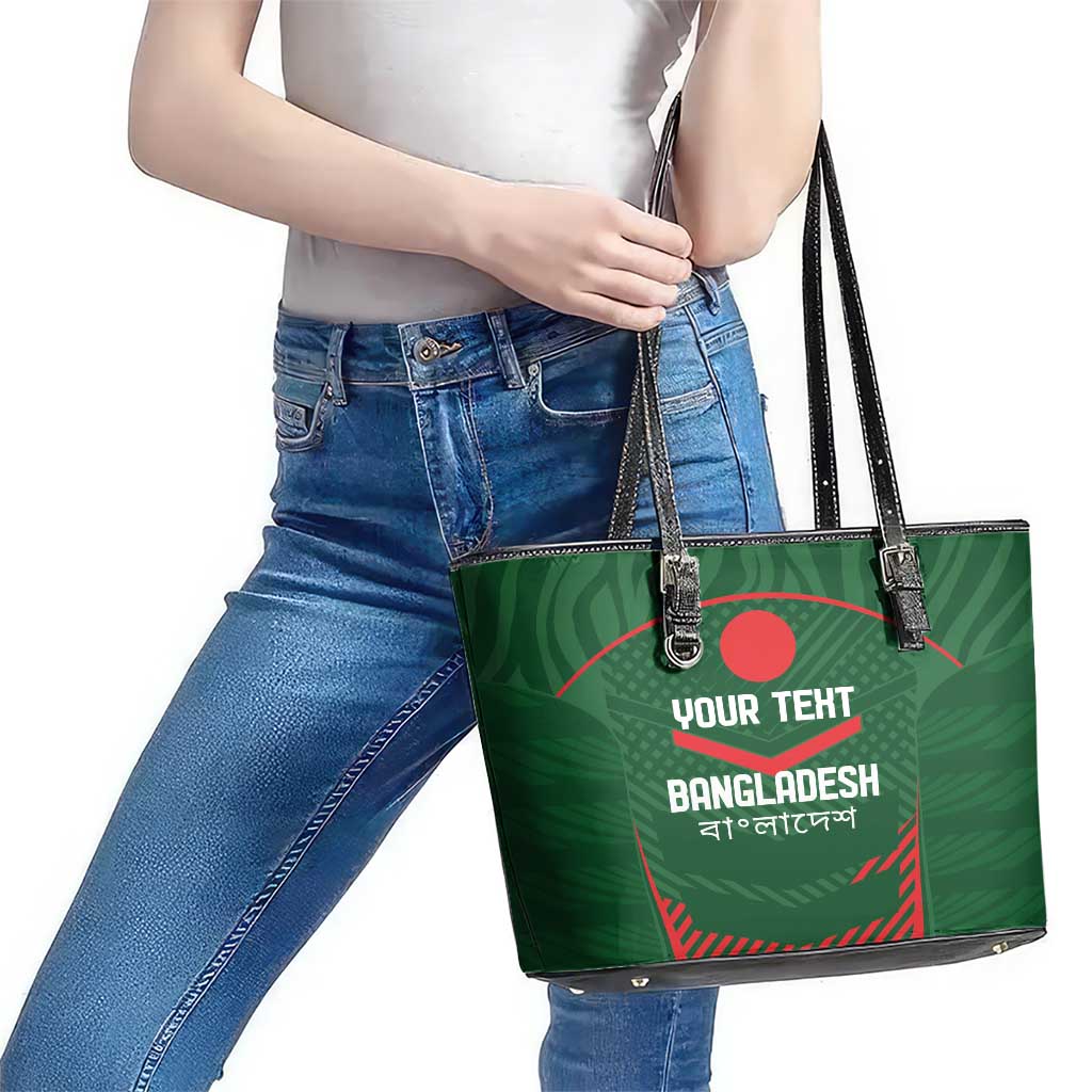 Custom Bangladesh Cricket Leather Tote Bag Go Tigers Sporty Version LT9