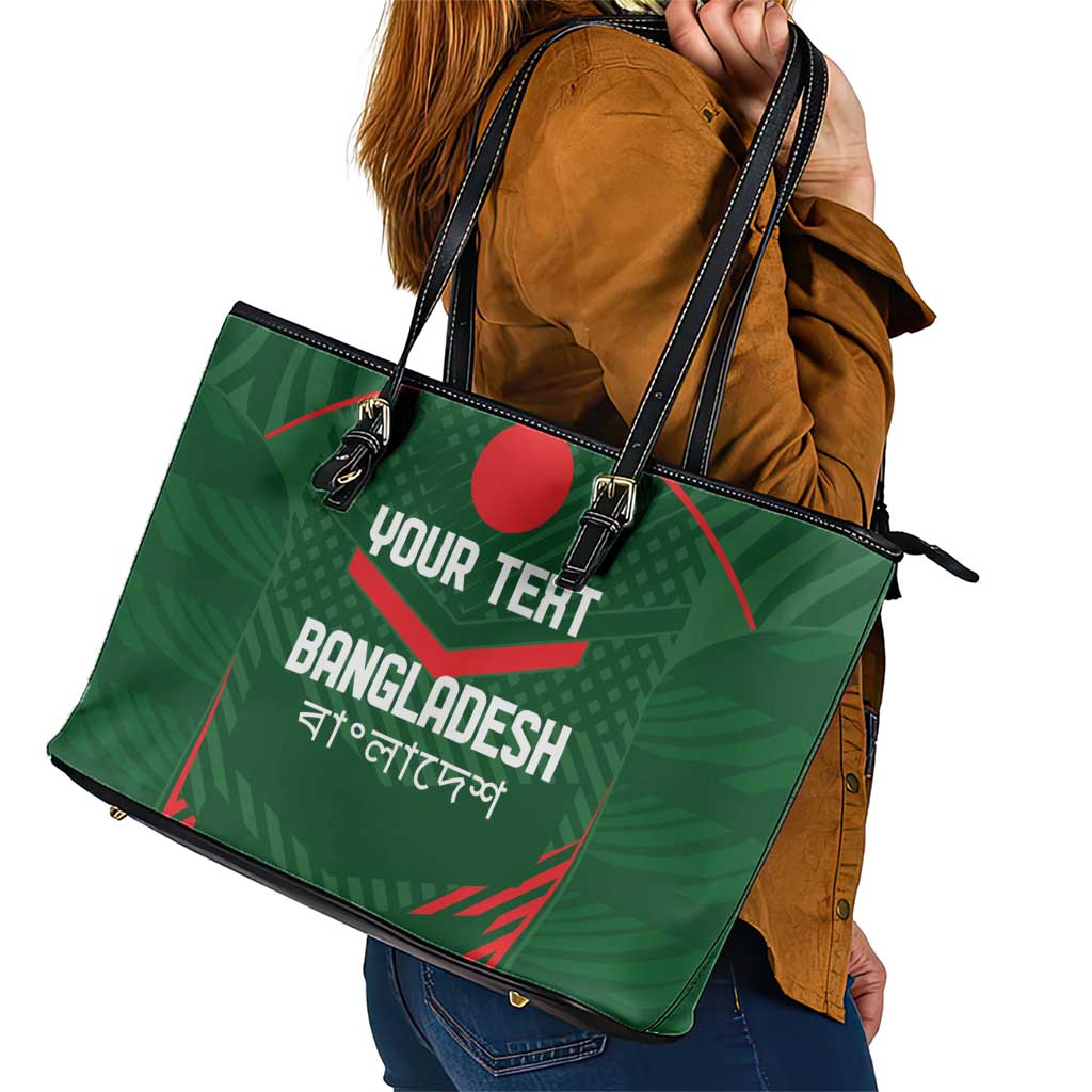 Custom Bangladesh Cricket Leather Tote Bag Go Tigers Sporty Version LT9