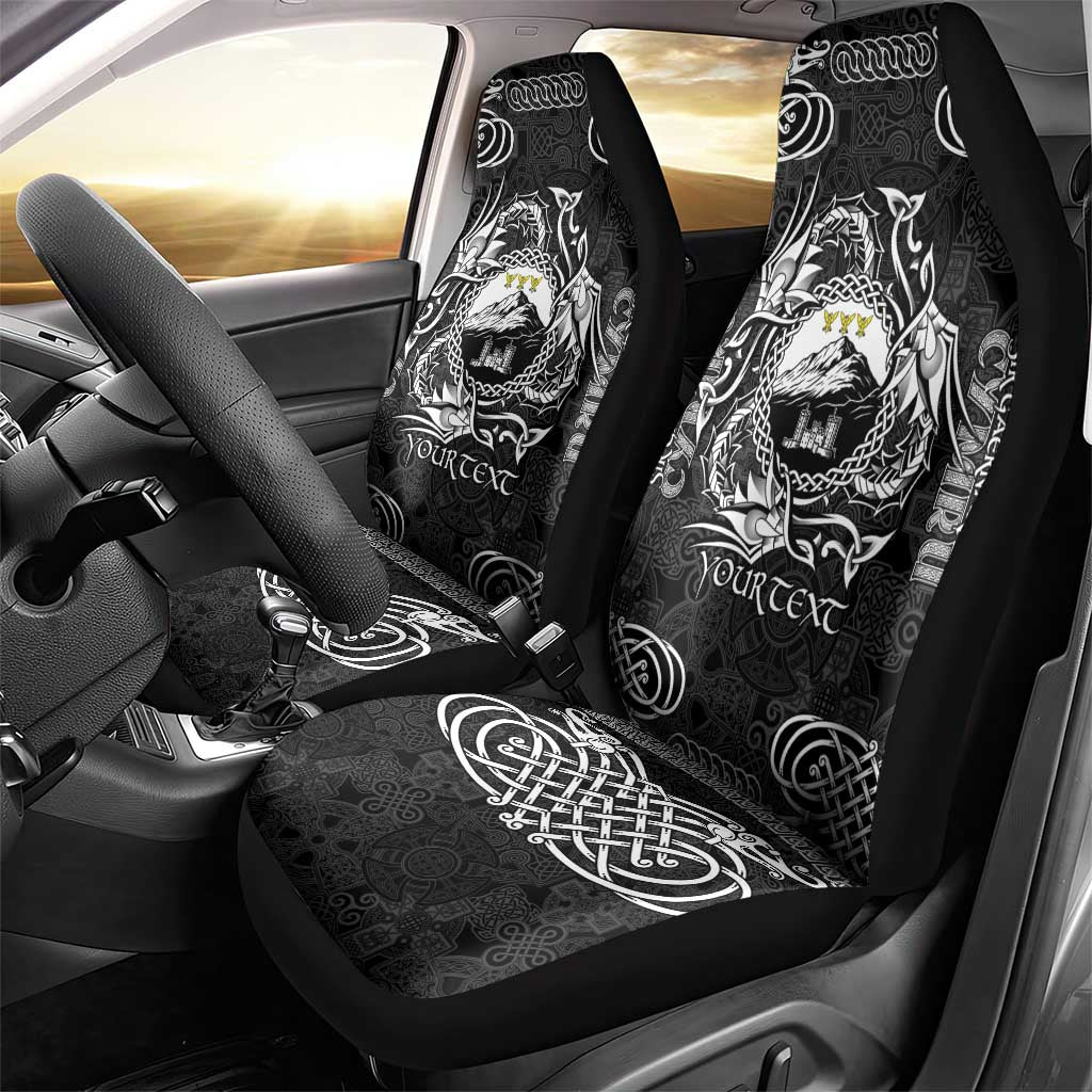 Personalized Caernarfonshire Sir Gaernarfon Car Seat Cover Black Castle Tower Celtic-inspired LT9