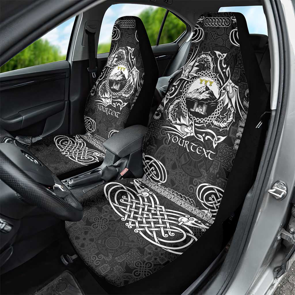 Personalized Caernarfonshire Sir Gaernarfon Car Seat Cover Black Castle Tower Celtic-inspired LT9