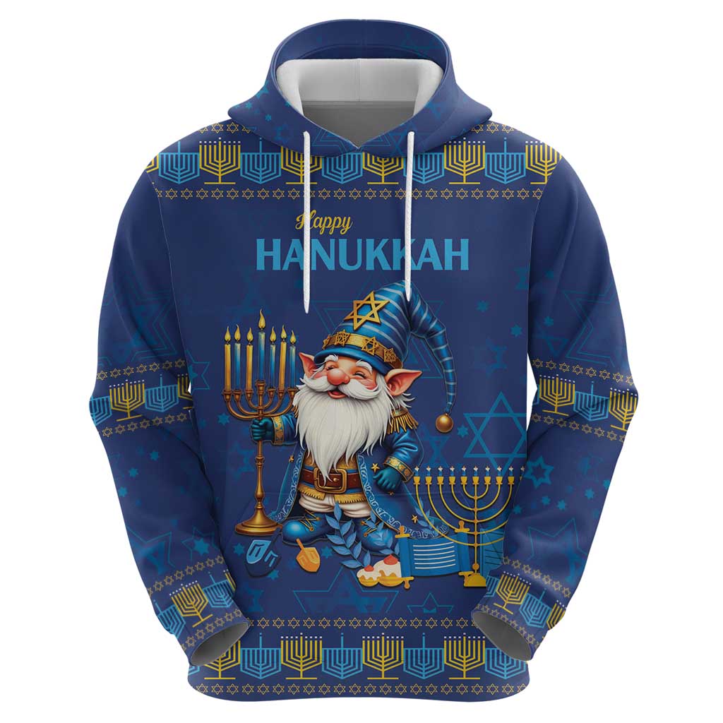 Hanukkah Jewish Star of David Hoodie Chilling With My Gnomies LT9