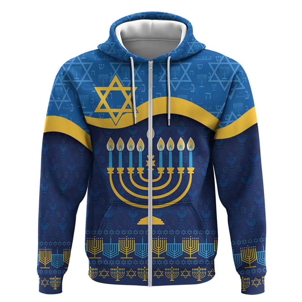 Love and Light Hanukkah Hoodie The Hanukkiah Menorah Pattern LT9