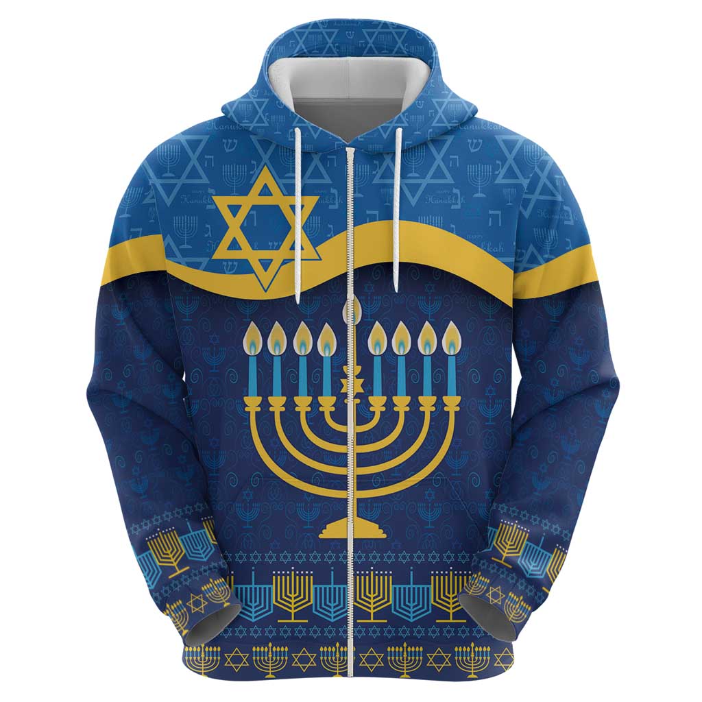 Love and Light Hanukkah Hoodie The Hanukkiah Menorah Pattern LT9