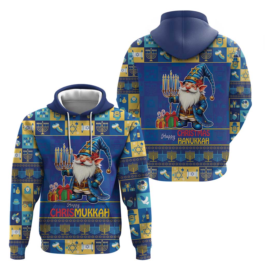 Merry Chrismukkah Hoodie With Gnome Christmas Hanukkah LT9