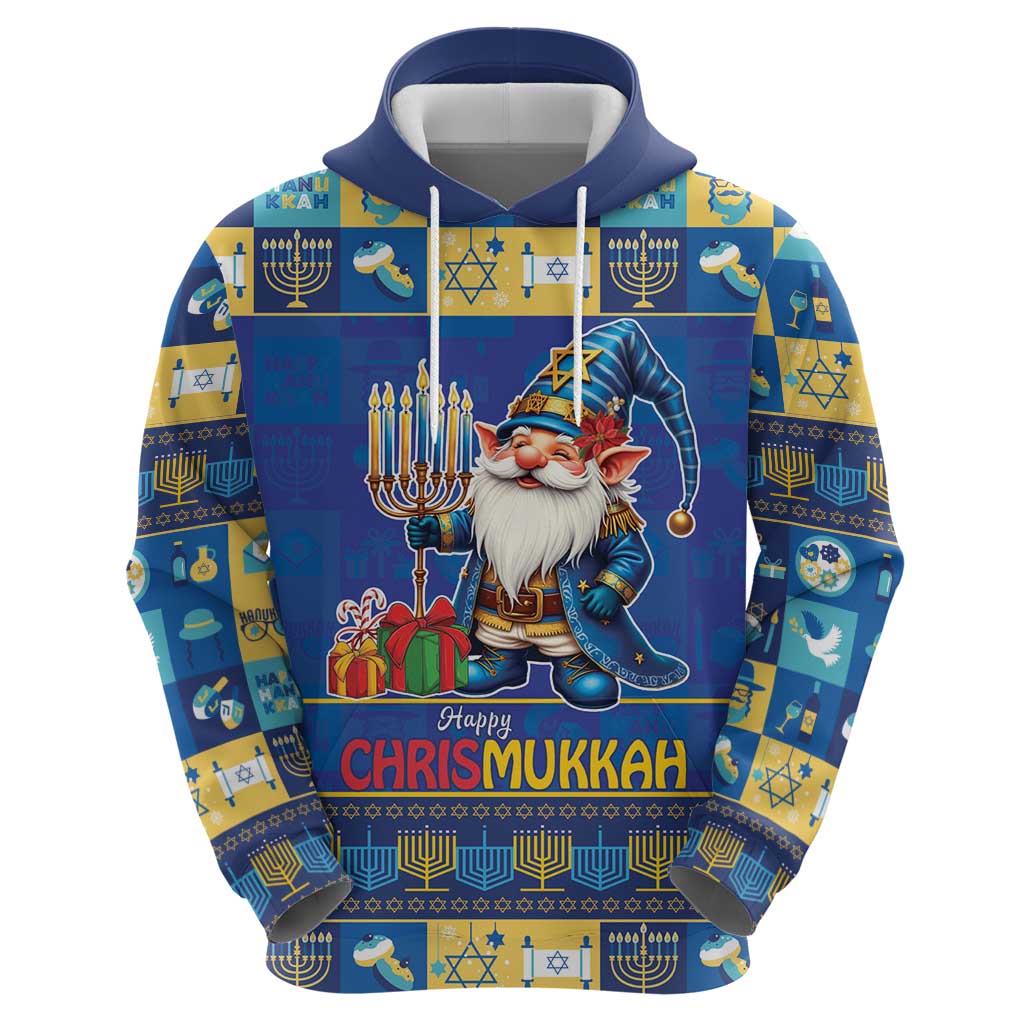 Merry Chrismukkah Hoodie With Gnome Christmas Hanukkah LT9
