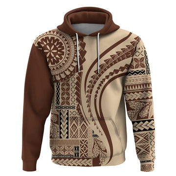 Samoa Siapo Arty Hoodie Brown Style LT9