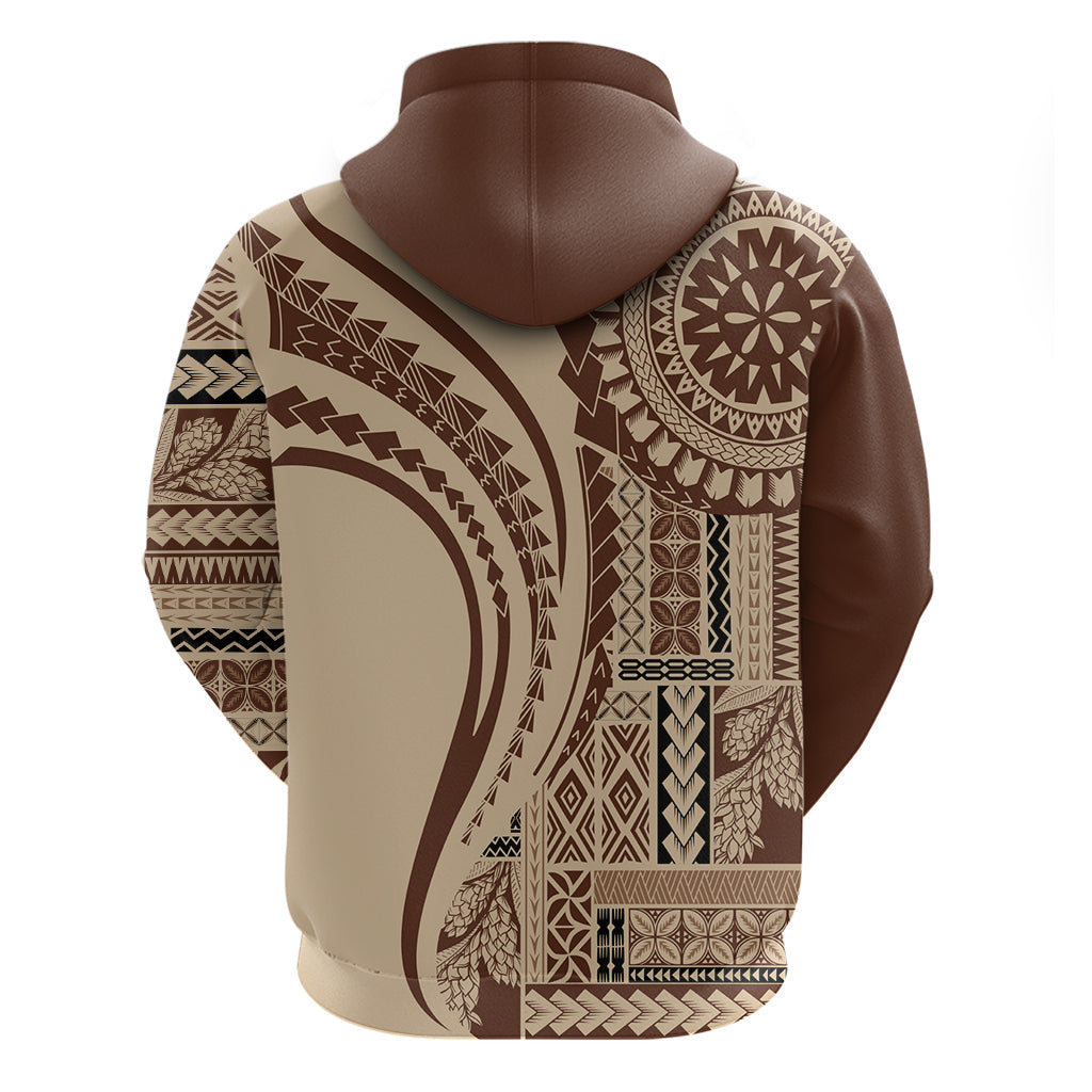Samoa Siapo Arty Hoodie Brown Style LT9