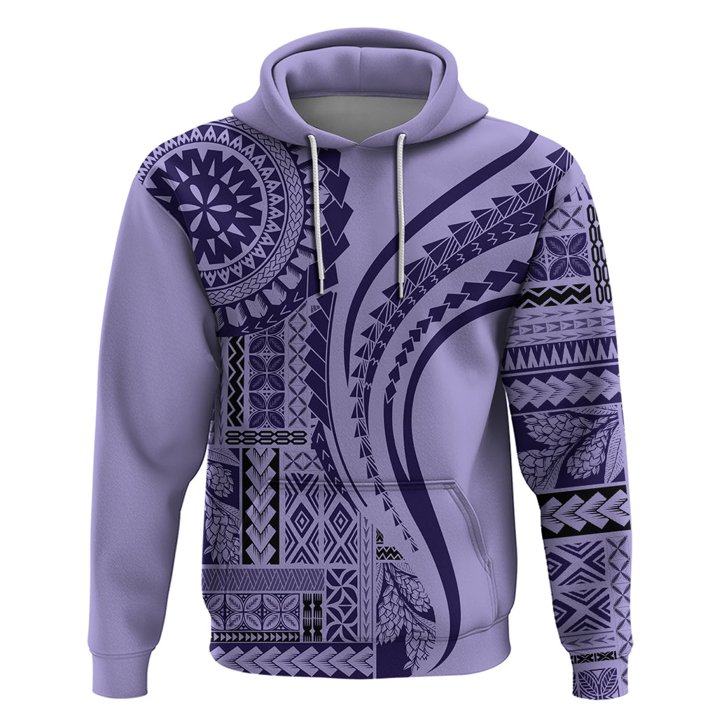 Samoa Siapo Arty Hoodie Purple Style LT9