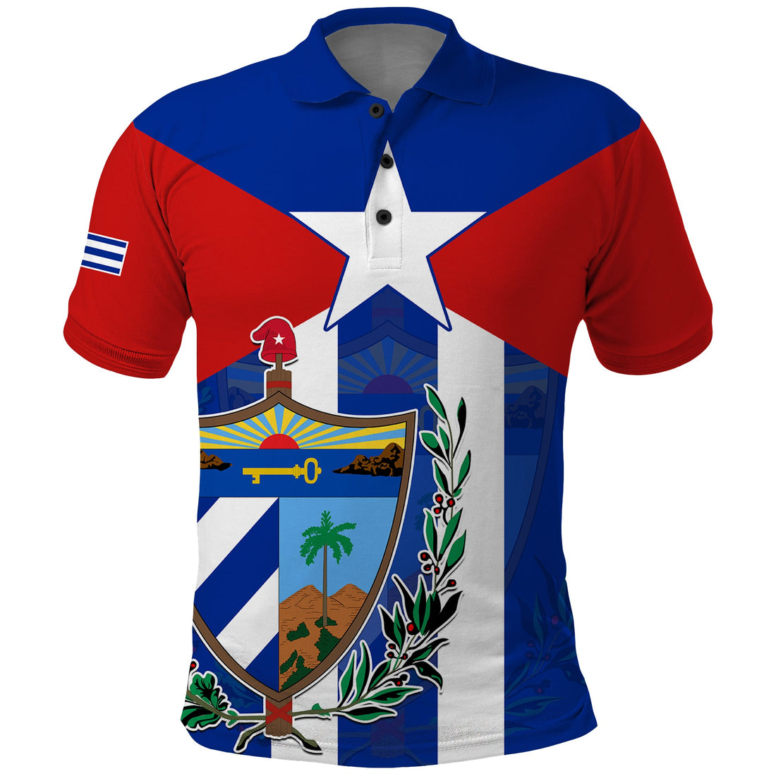 Cuba Simple Polo Shirt Coat Of Arms LT9
