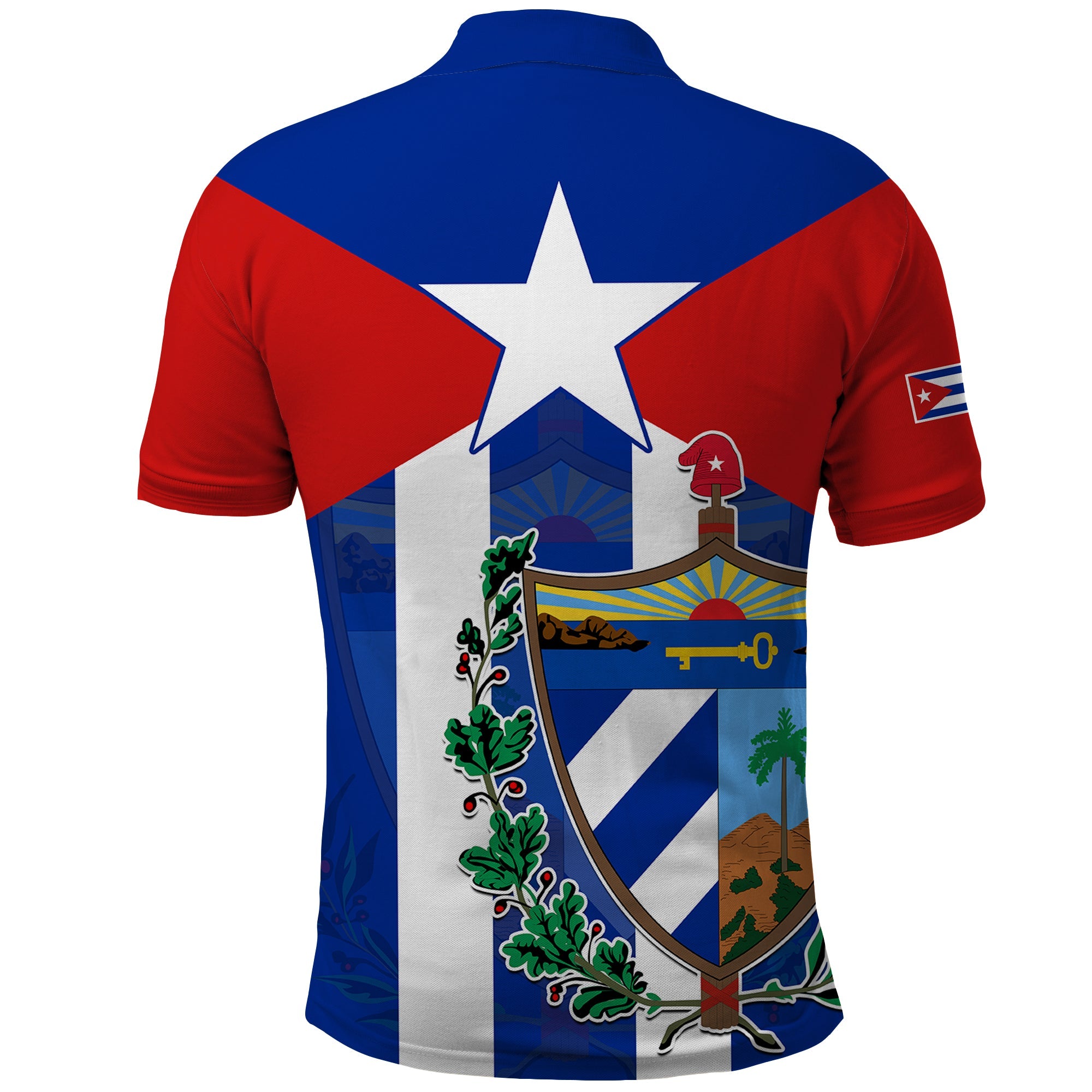 Cuba Simple Polo Shirt Coat Of Arms LT9