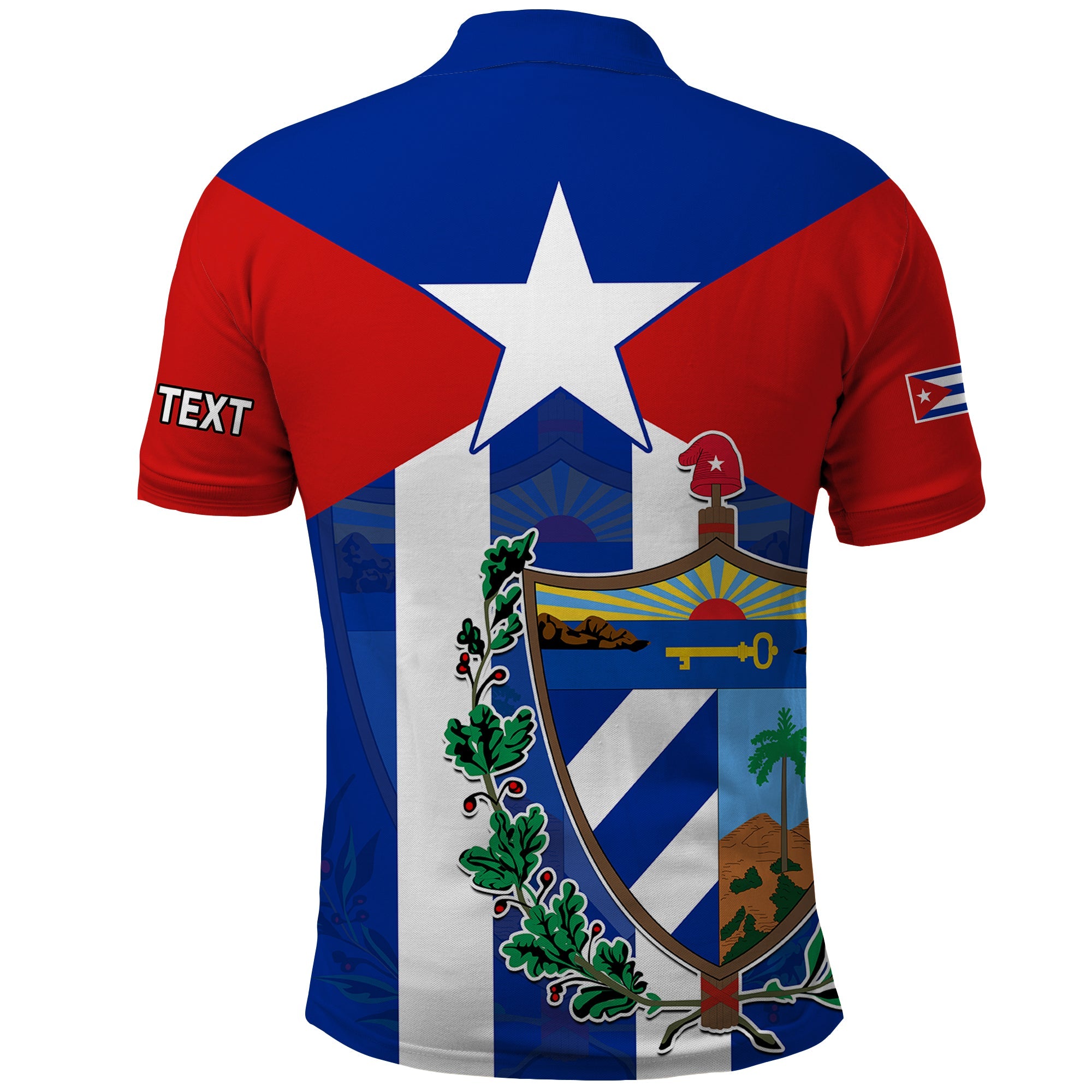 Custom Cuba Simple Polo Shirt Coat Of Arms LT9