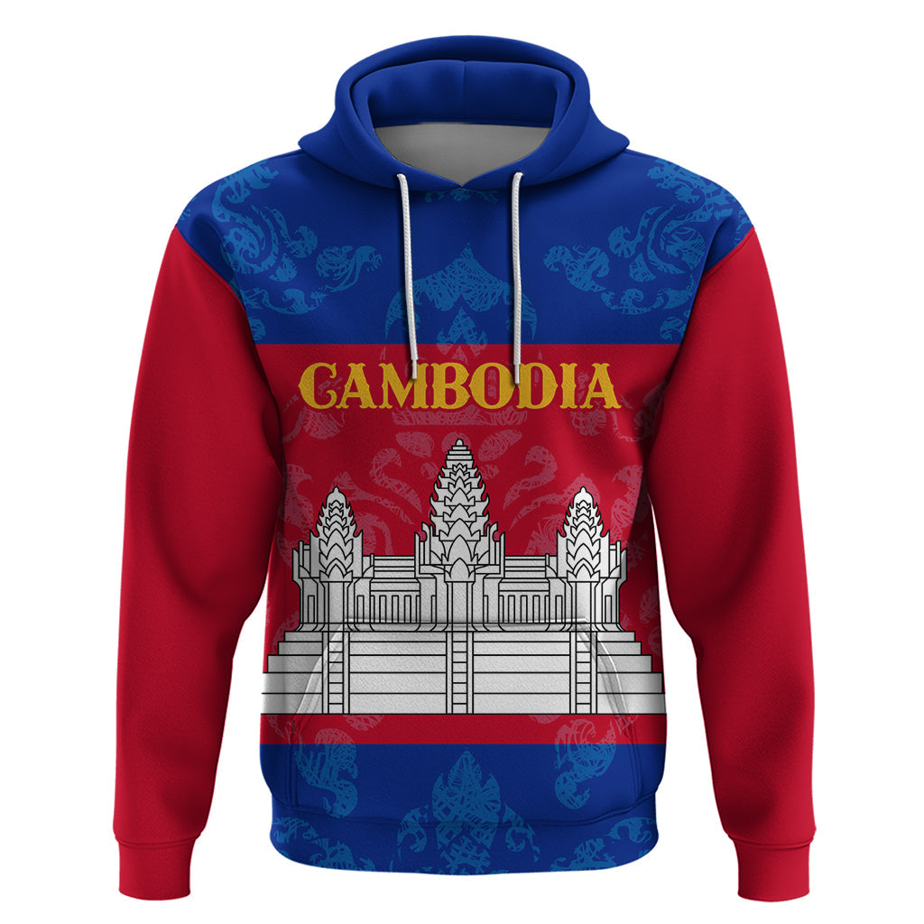 Personalised Cambodia Hoodie With Simple Flag Style LT9