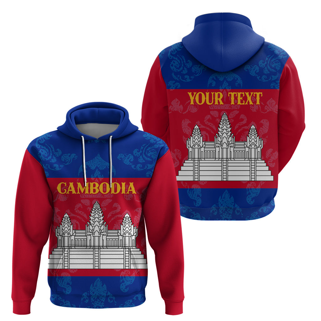 Personalised Cambodia Hoodie With Simple Flag Style LT9