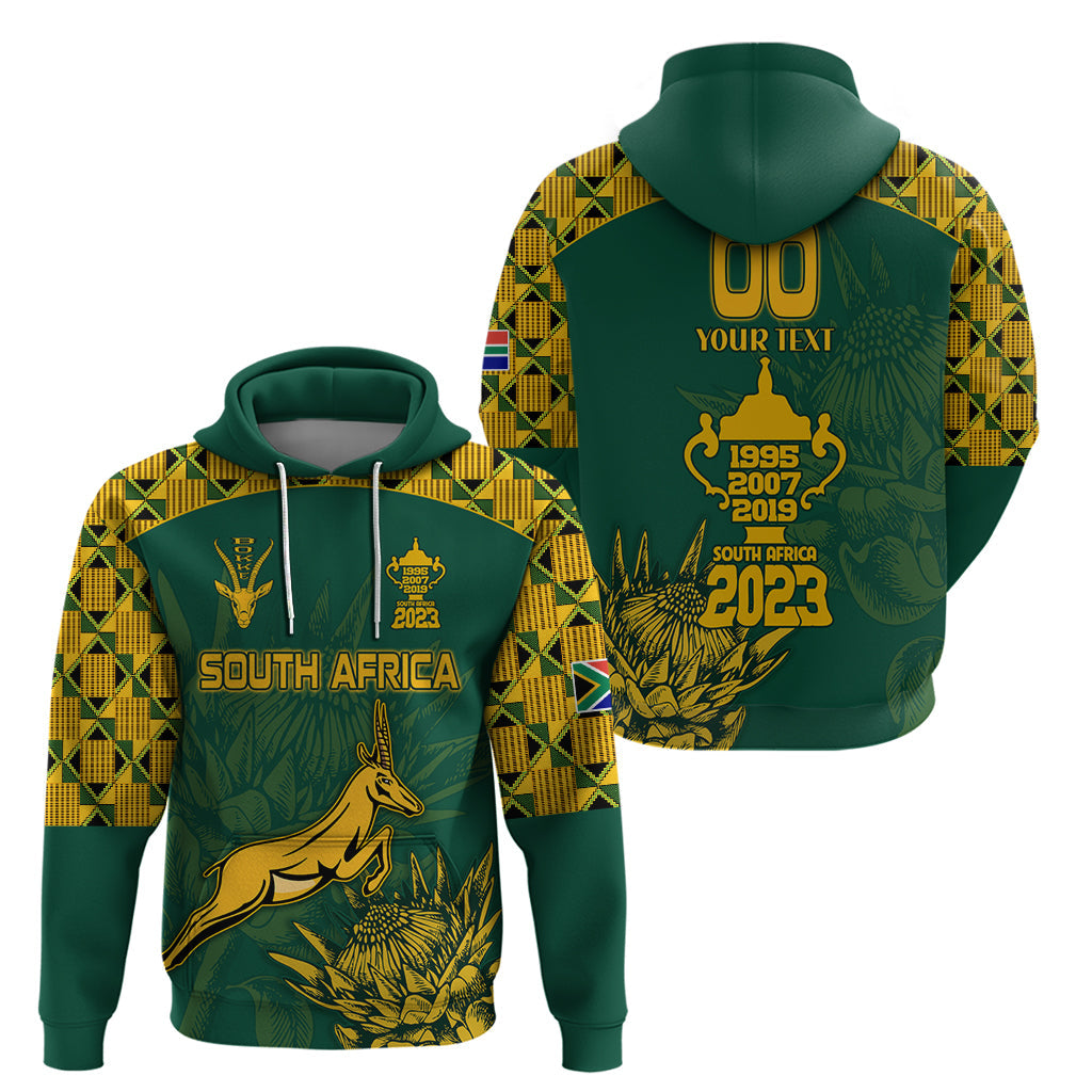 Custom South Africa Rugby Hoodie Springboks Proud The Champions No2 LT9
