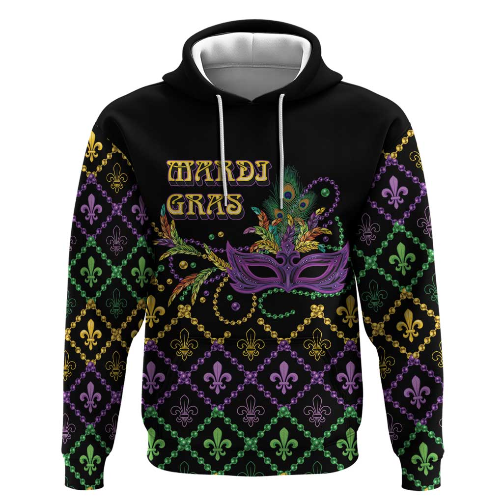 Mardi Gras Carnival Hoodie Geometric Pattern Vintage LT9