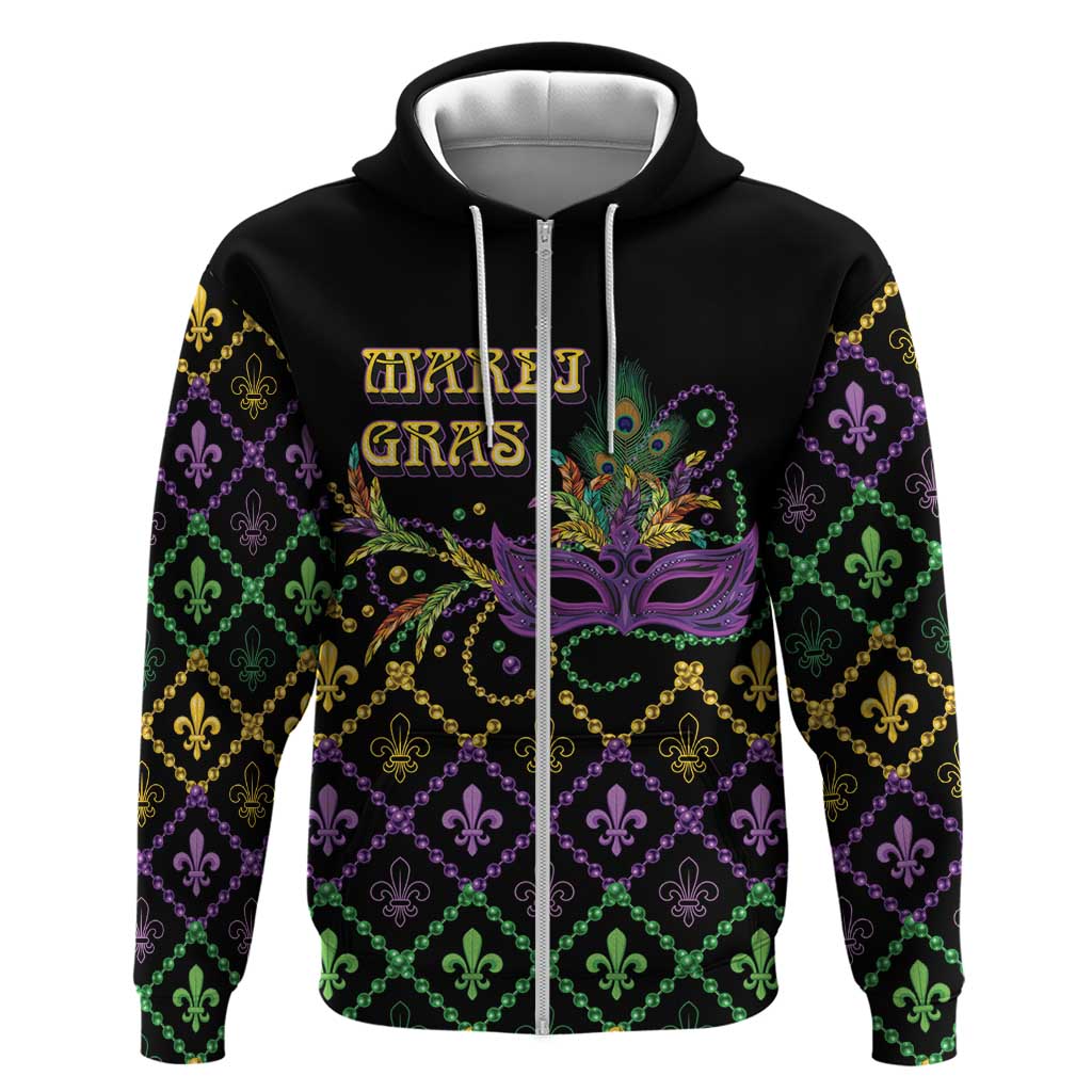 Mardi Gras Carnival Hoodie Geometric Pattern Vintage LT9