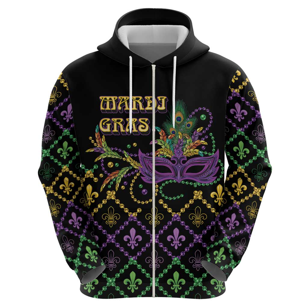 Mardi Gras Carnival Hoodie Geometric Pattern Vintage LT9