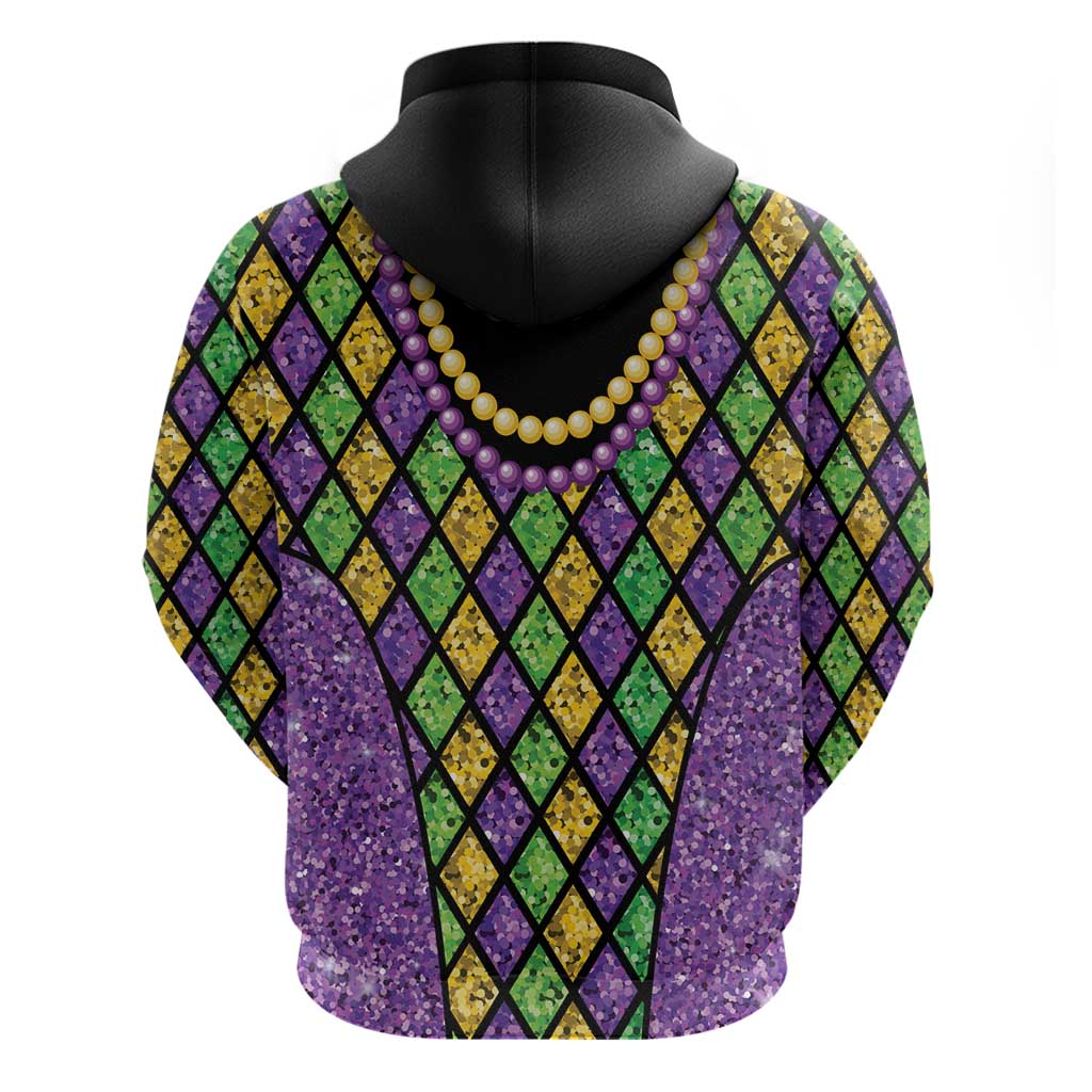 Mardi Gras Strings of Beads Hoodie LT9