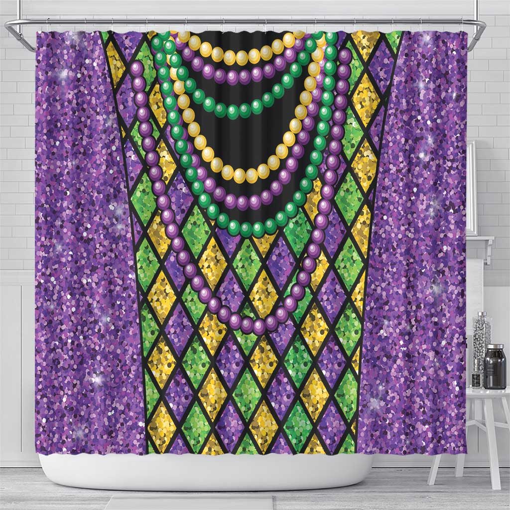 Mardi Gras Strings of Beads Shower Curtain LT9