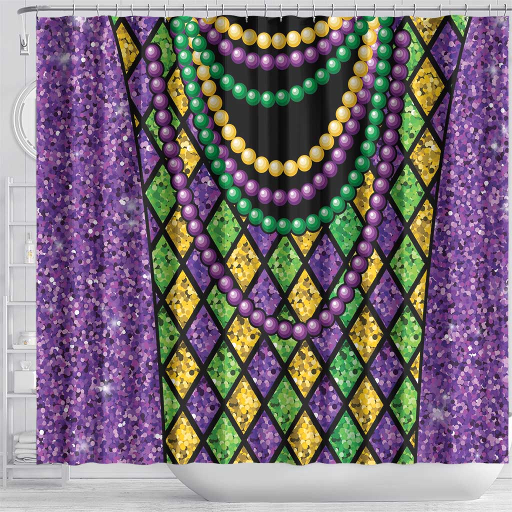 Mardi Gras Strings of Beads Shower Curtain LT9