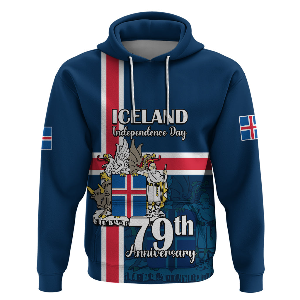 Custom Iceland Hoodie Icelandic National Day LT9
