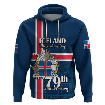 Custom Iceland Hoodie Icelandic National Day LT9