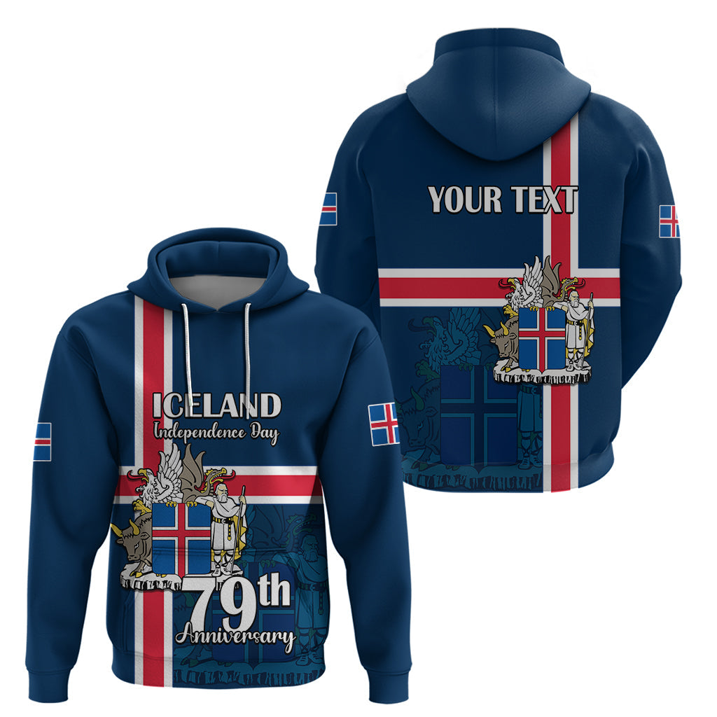 Custom Iceland Hoodie Icelandic National Day LT9