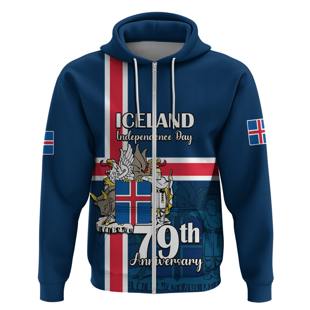 Custom Iceland Hoodie Icelandic National Day LT9