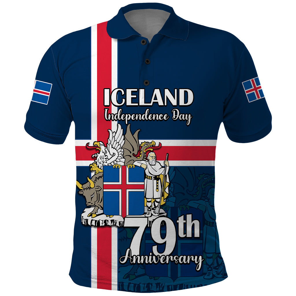 Custom Iceland Polo Shirt Icelandic National Day LT9
